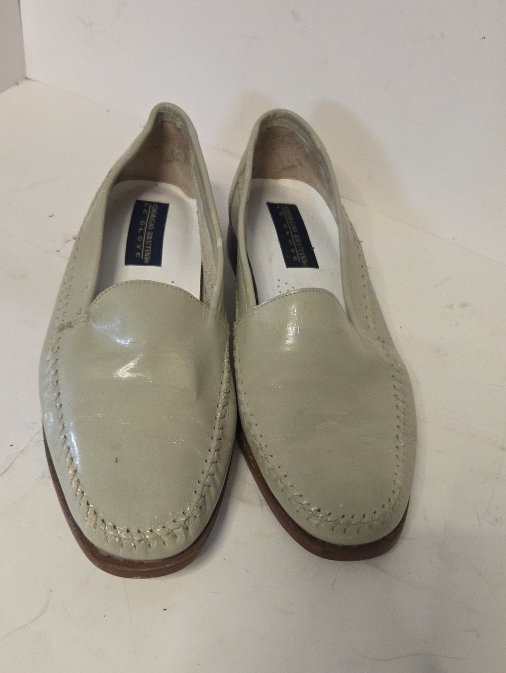 Giorgio Brutini Men's Slip-On Loafers in Light Gray
